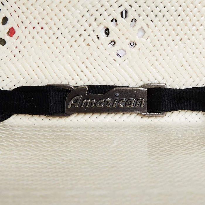 American Hats AHC TC8900 2 Cord Black Band 4 1/4in. Brim Open Crown Straw Cowboy Hat