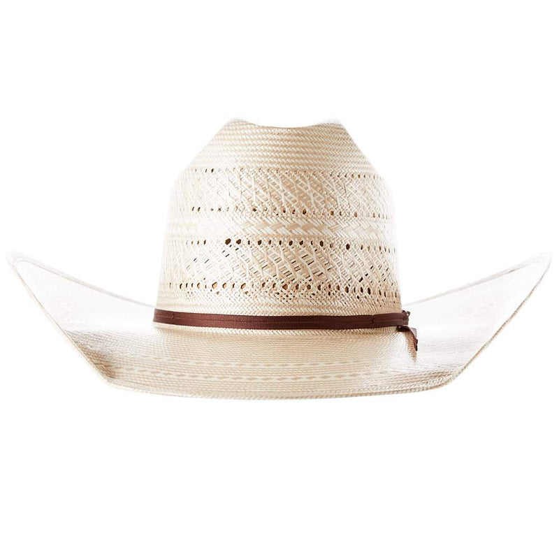 American Hats AHC TC8910 2 Cord Chocolate Band 4 1/4in. Brim Open Crown Straw Cowboy Hat