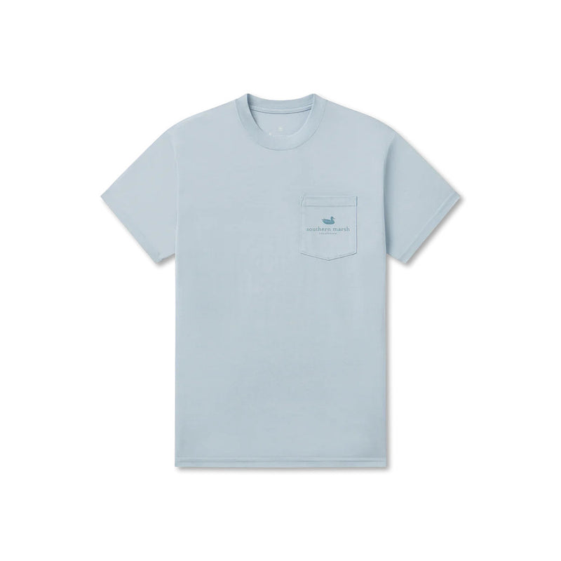 Southern Marsh Men's Mist Blue Retro Duck Seawash Tee