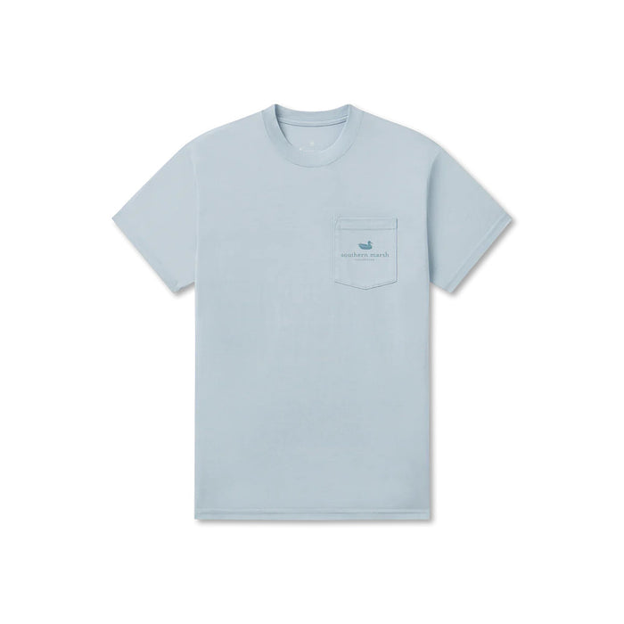 Southern Marsh Men's Mist Blue Retro Duck Seawash Tee