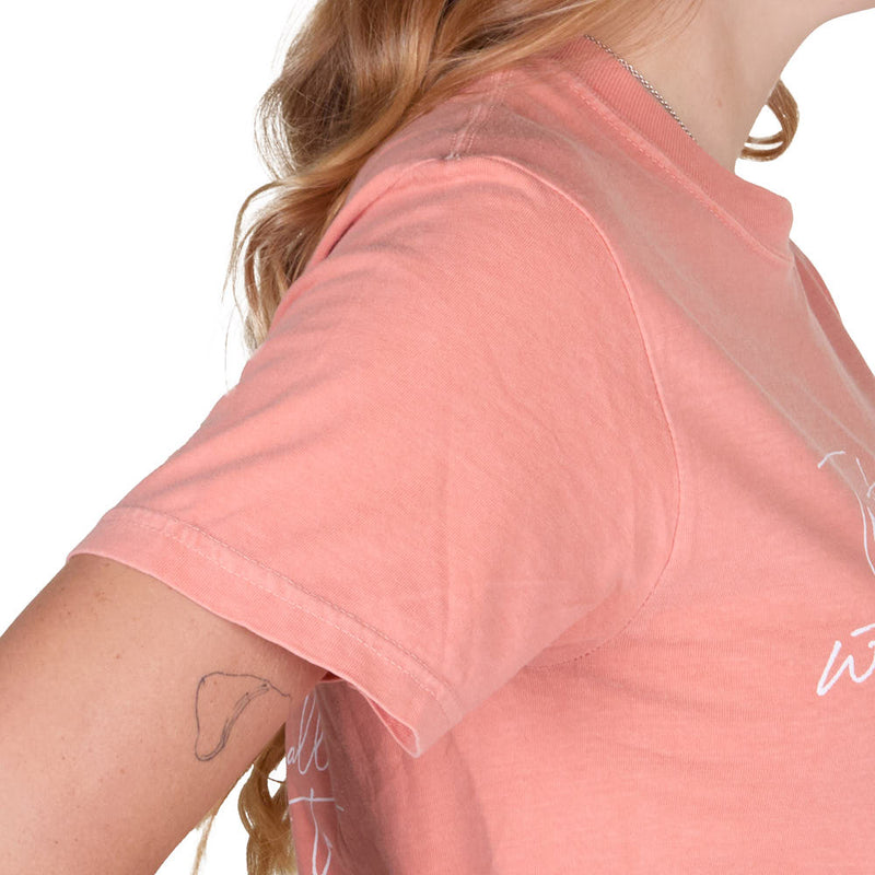 The Anastasia Co Women's Peach Trust In The Lord Tee Shirt