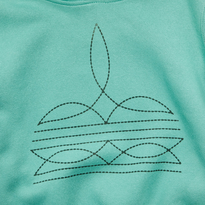 Twisted Filly Toddler Boot Stitch Turquoise Hoodie