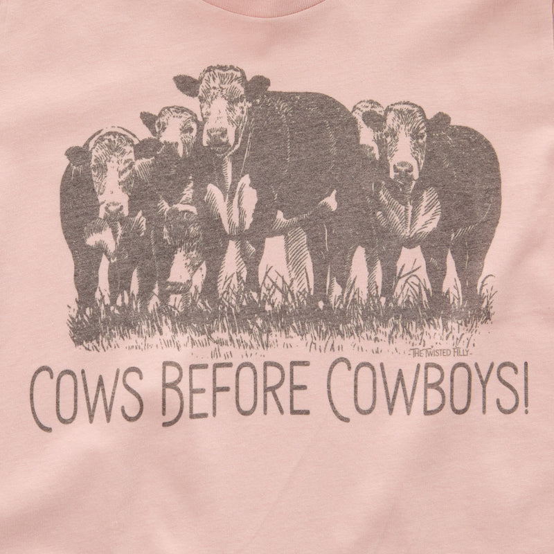 Twisted Filly Girls Cows Before Cowboys Tee