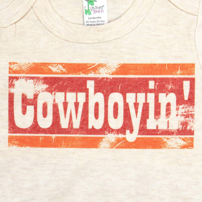 Twisted Filly Cowboyin 70`s Style White Onesie