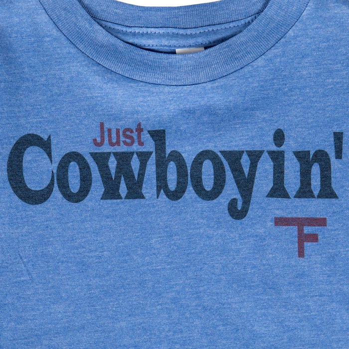 Just Cowboyin' - Youth Hoodie - Blue – The Twisted Filly Clothing Co.