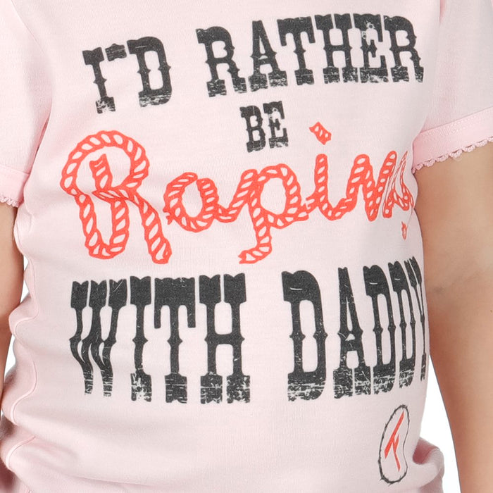 Twisted Filly Girls Rather Be Roping With Dad Tee