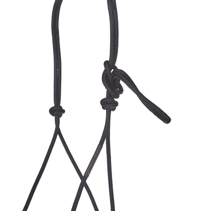 Haychix Timeless Black Halter with Black Lead Rope