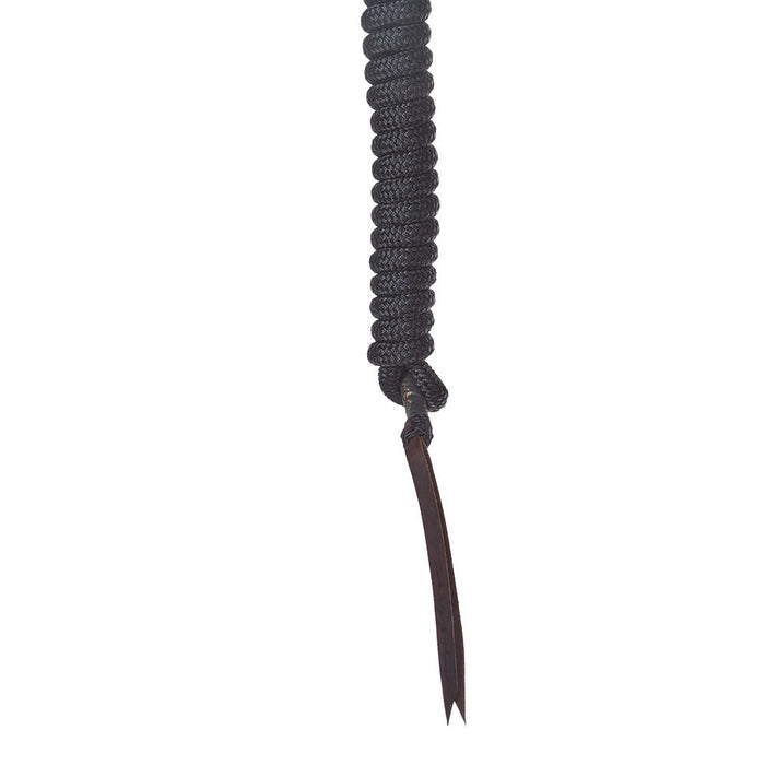 Haychix Timeless Black Halter with Black Lead Rope