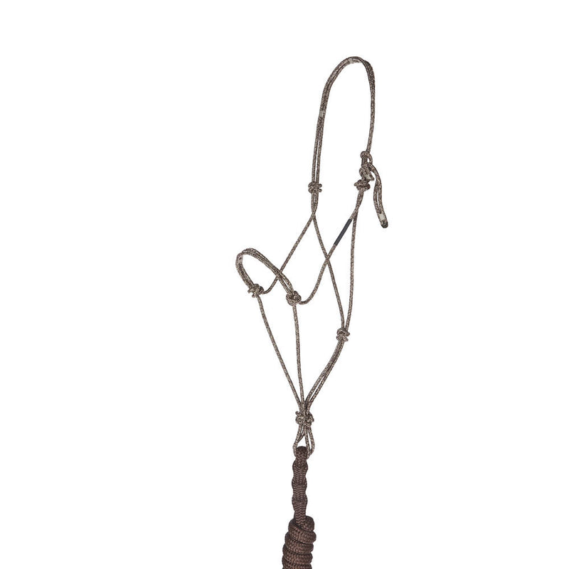 Haychix Timeless Bronze Halter with Brown Lead Rope