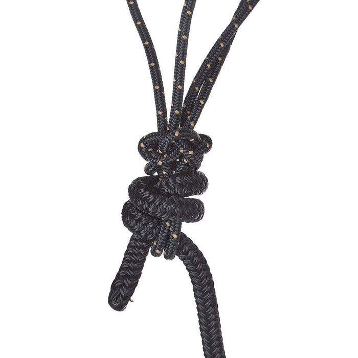 NRS Black Tracer Black Paracord Noseband Rope Halter with Attached 10ft Lead