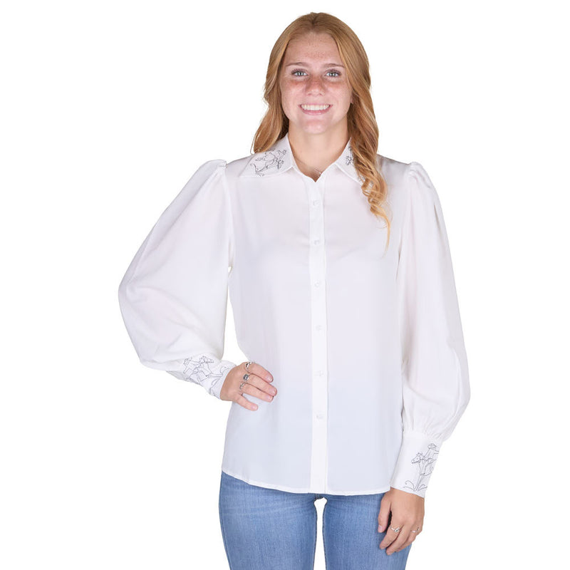 Turquoise Haven Women's Ivory Bucking Horse Top