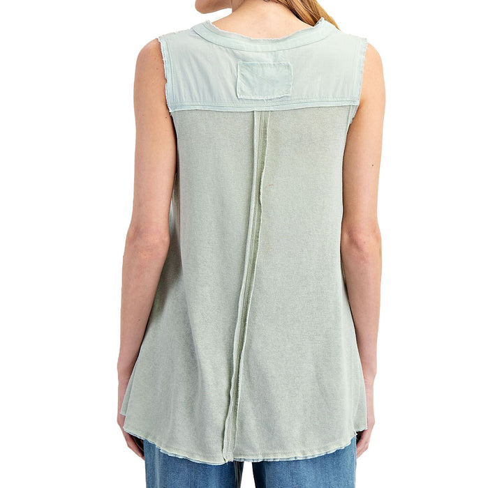 Ee Some Women's Sage Sleeveless Top