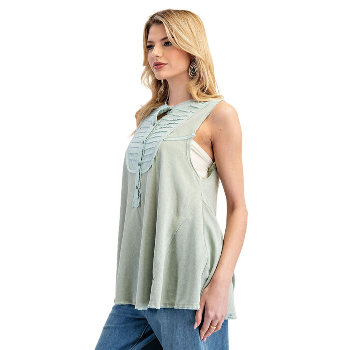 Ee Some Women's Sage Sleeveless Top
