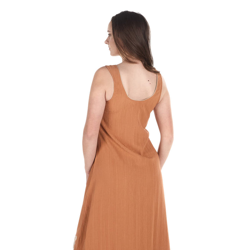 Turquoise Haven Women's Apricot Applique Dress