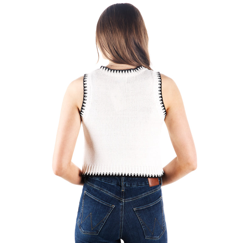 Turquoise Haven Womens White Howdy Sweater Pullover