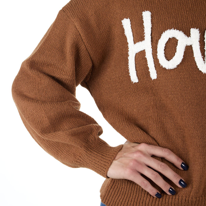 Turquoise Haven Howdy Brown Sweater