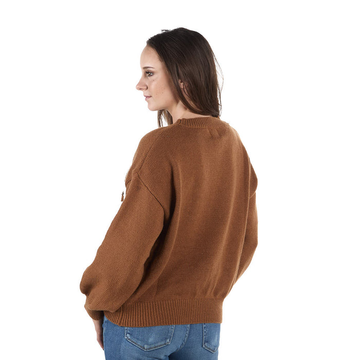 Turquoise Haven Howdy Brown Sweater