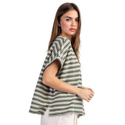 Ee Some Women's Dry Herb Stripe Top