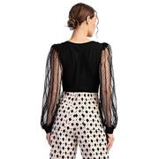 Ee Some Women's Black Long Sleeve Bodysuit