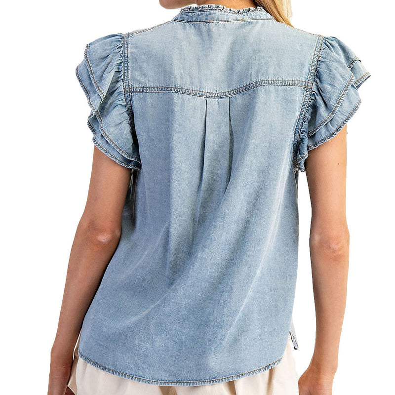 Ee Some Women's Denim Fashion Top