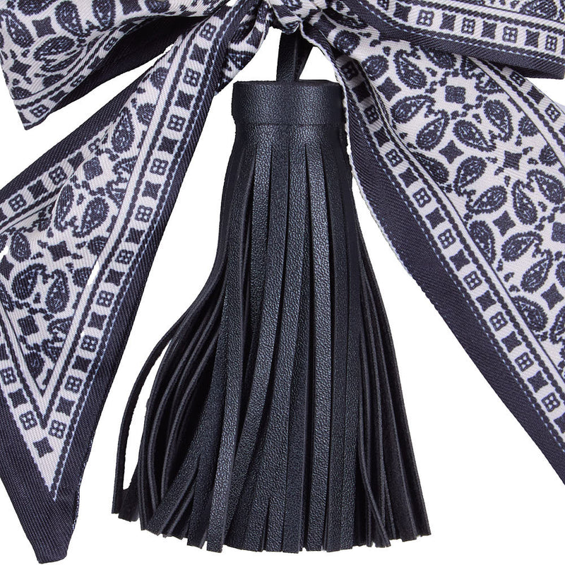 NRS Black Bow Tassel Keychain