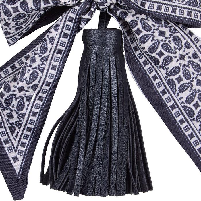 NRS Black Bow Tassel Keychain