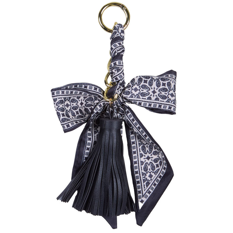 NRS Black Bow Tassel Keychain
