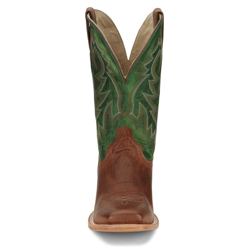 Tony Lama Men`s Luciano Tan 11in Green Top