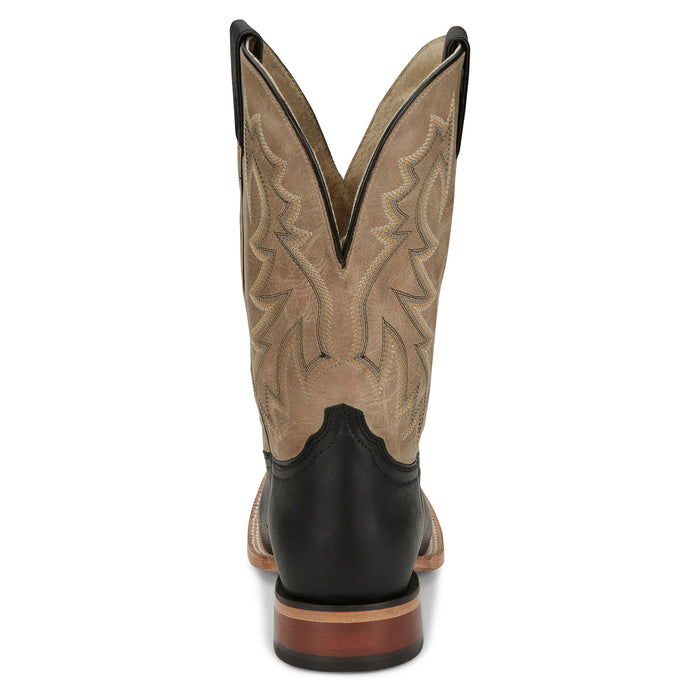 Tony Lama Men`s Luciano Black 11in Taupe Top