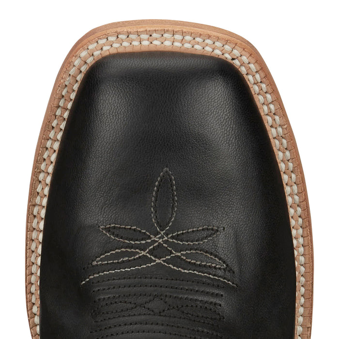Tony Lama Men`s Luciano Black 11in Taupe Top