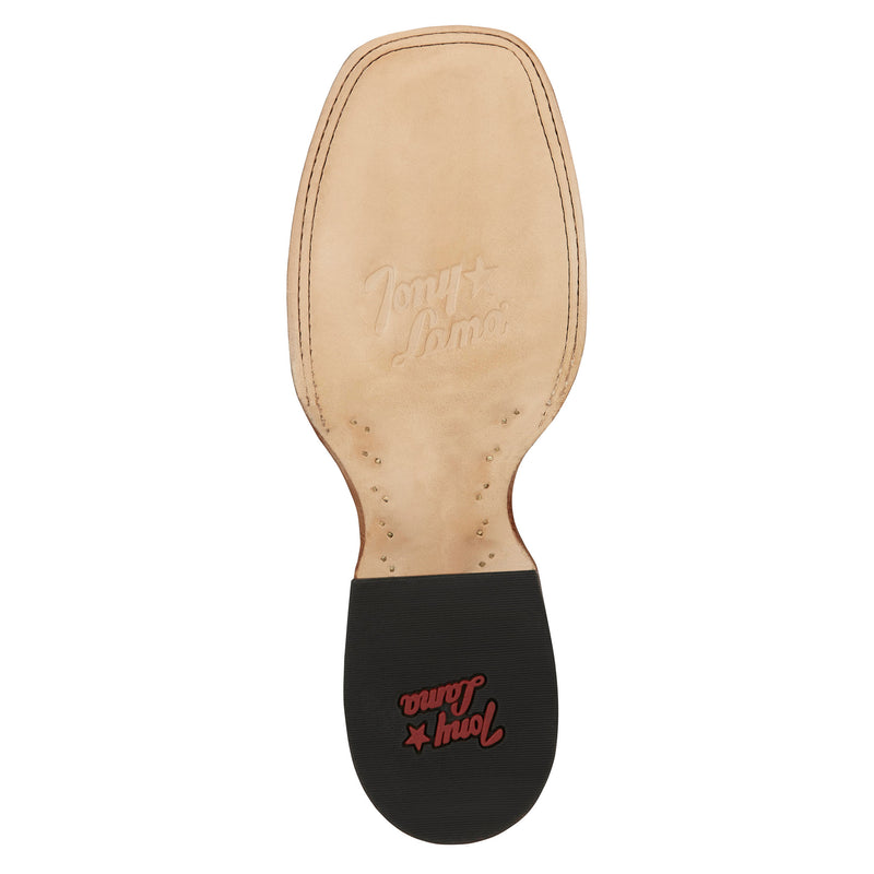 Tony Lama Men`s Luciano Black 11in Taupe Top