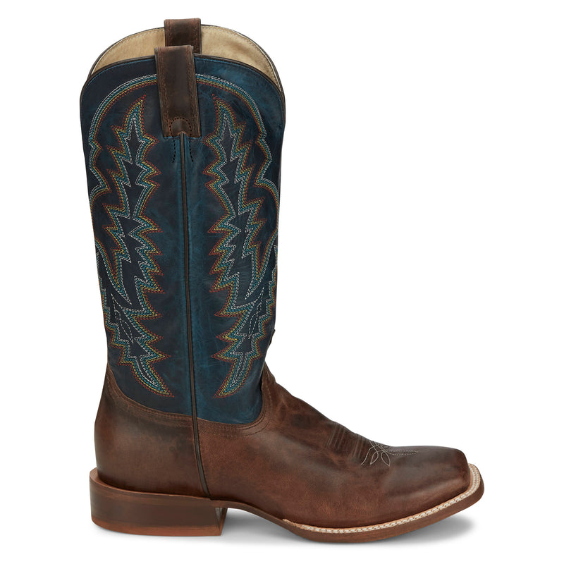 Tony Lama Men`s Camarillo Brown 13in Navy Top