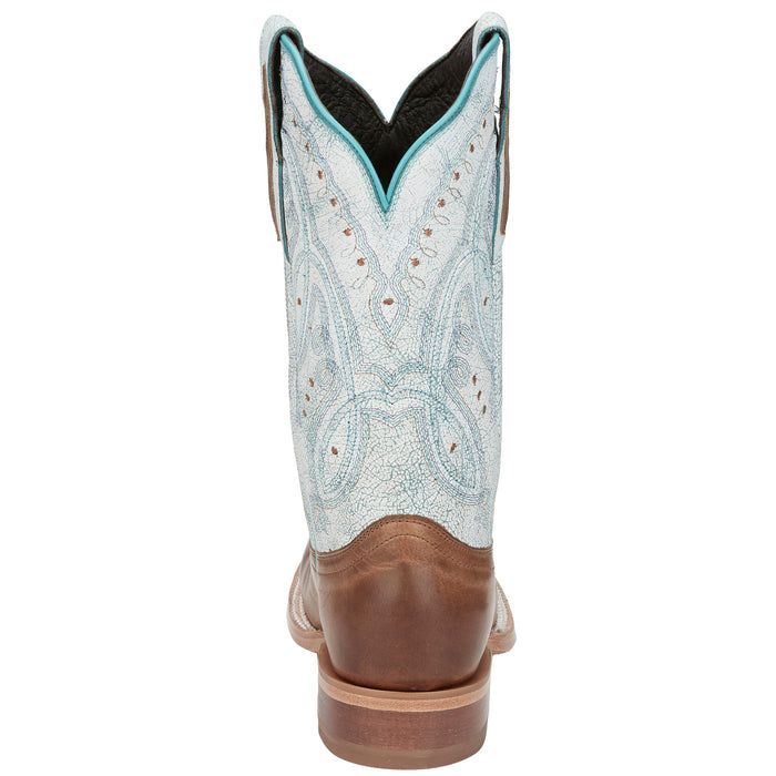 Tony Lama Women's Gabriella Brown Wide Square Toe with 11in. Shaft Boot