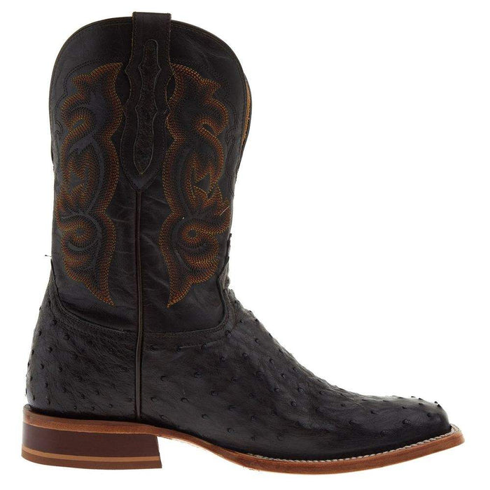 Tony Lama Men Moore Umber Brown Full Quill Ostrich 11in. Umber Top