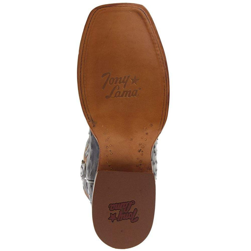 Tony Lama Men Moore Umber Brown Full Quill Ostrich 11in. Umber Top
