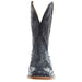 Tony Lama Men's Grey Full Quill Ostrich 11' Black Top Boot