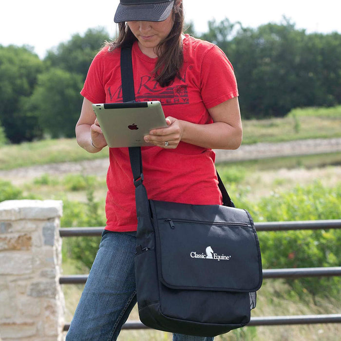 Classic Black Messenger Bag