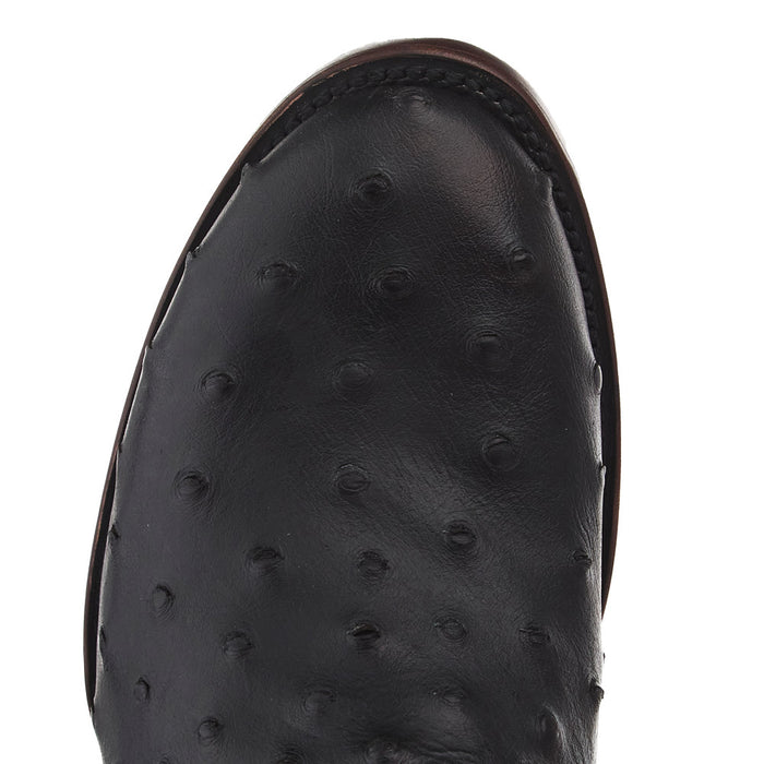 Tanner Mark Boots Men's Matte Black Ostrich Print Vamp 13in Black Top