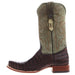 Tanner Mark Boots Men's Nicotine Caiman Tail Print 12in Cactus Green Top