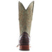 Tanner Mark Boots Men's Nicotine Caiman Tail Print 12in Cactus Green Top