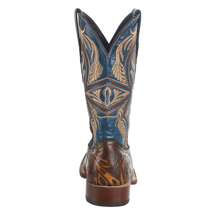 Tanner Mark Boots Men`s Hand Tool Jungle 12` Volcano Azul Top Square Toe Boot