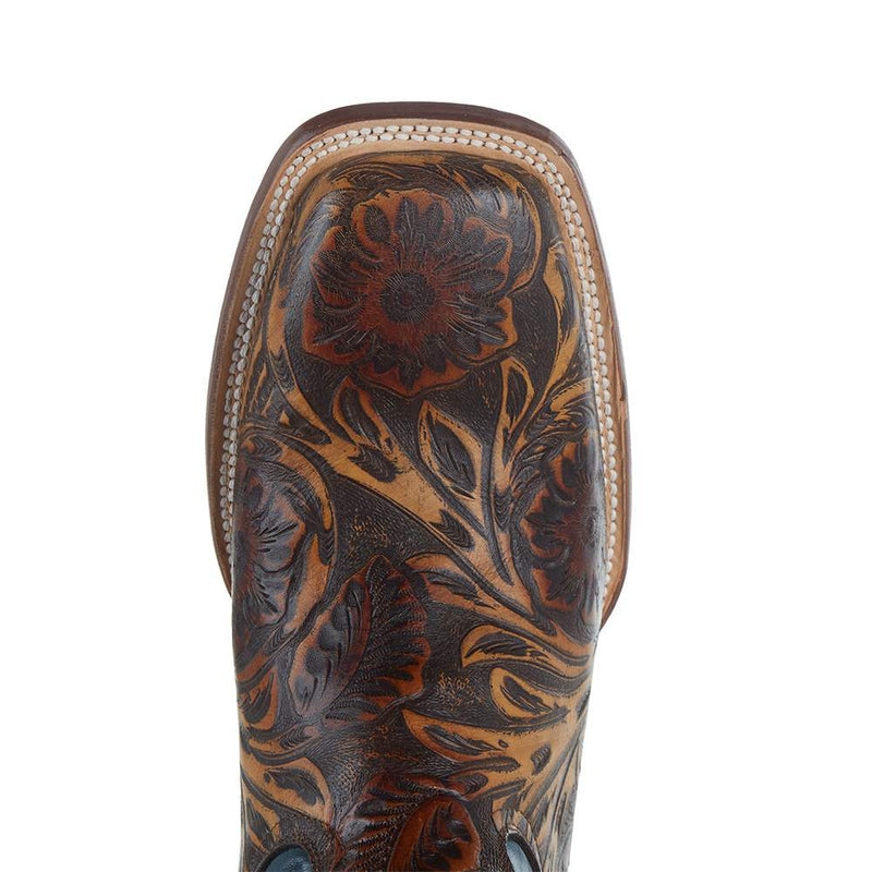 Tanner Mark Boots Men`s Hand Tool Jungle 12` Volcano Azul Top Square Toe Boot