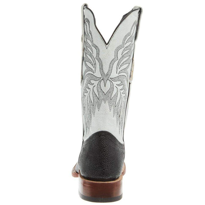 Tanner Mark Boots Mens Black Stingray Print 12in Montana Ice Top