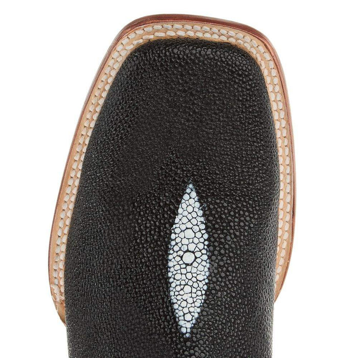 Tanner Mark Boots Mens Black Stingray Print 12in Montana Ice Top