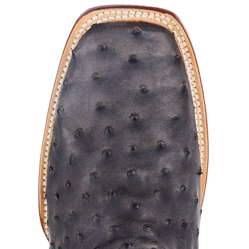 Tanner Mark Boots Men`s Grey Ostrich Print 13in Monaco Grey Top