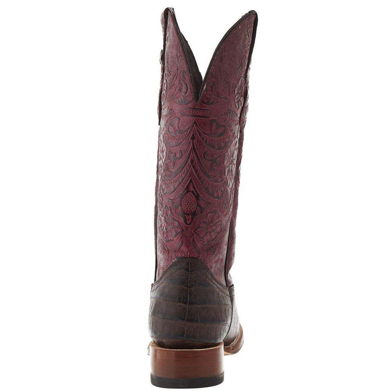 Tanner Mark Boots Women`s Brown Caiman Belly Print 13in. Boot