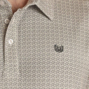 Panhandle Mens Charcoal Ditzy Dot Polo