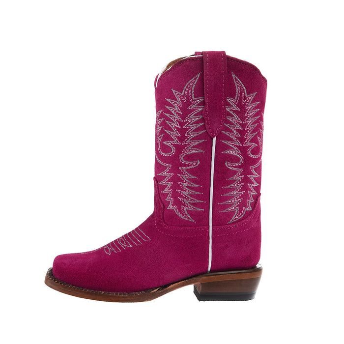 Tanner Mark Boots Kid's Pink Roughout Vamp with Matching Top