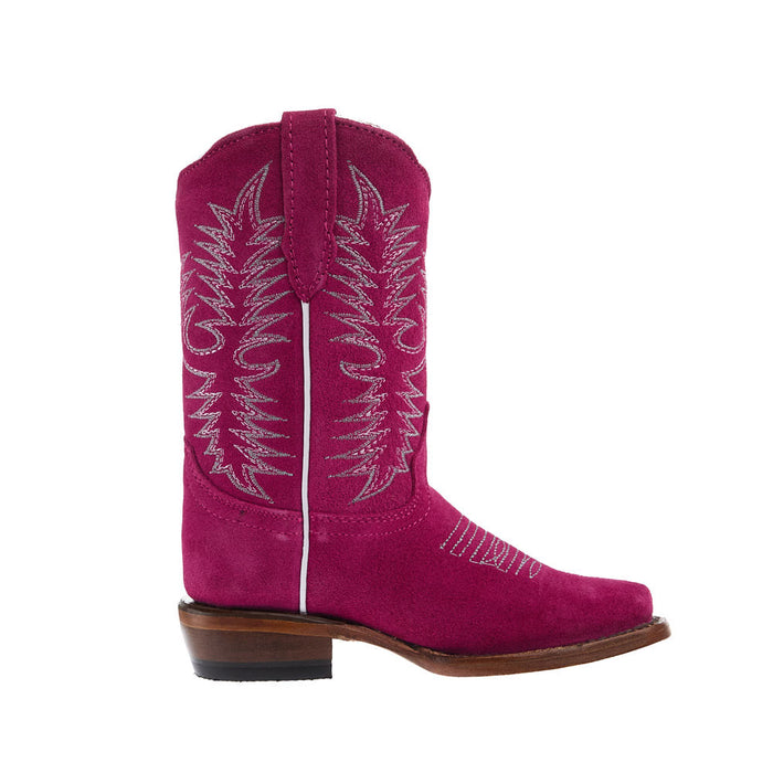 Tanner Mark Boots Kid's Pink Roughout Vamp with Matching Top