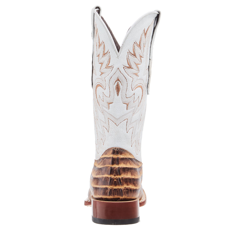 Tanner Mark Boots Men`s Orix Brown Caiman Tail Print 13in Montana Ice Top Boot